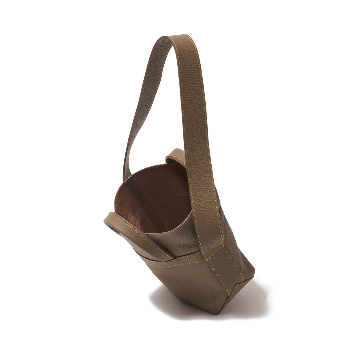 Leather mini tote / MOCHA – Abel Official Online Shop