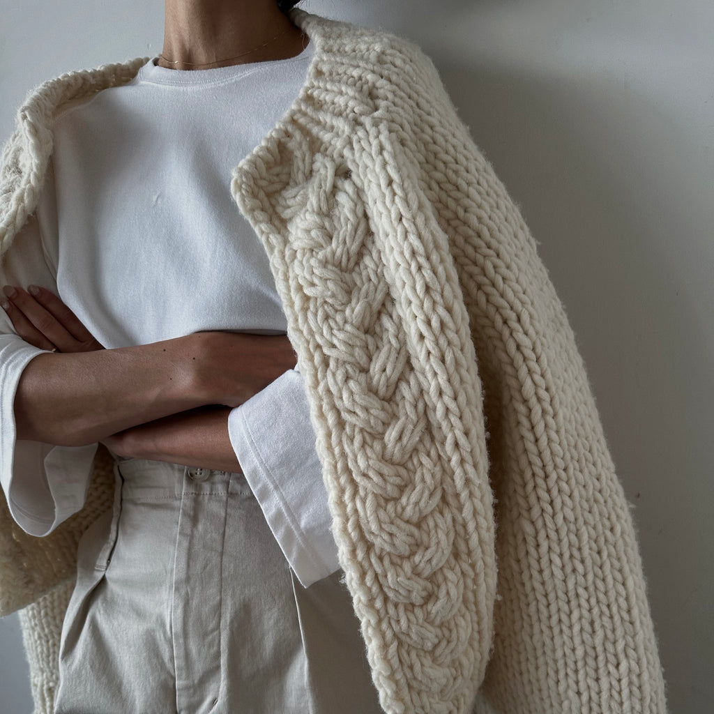 abel アベル Mohair knit gown / WHITESizeF - カーディガン/ボレロ