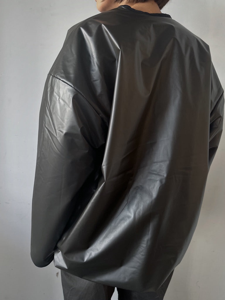 Vinyl×Boa coat / BLACK