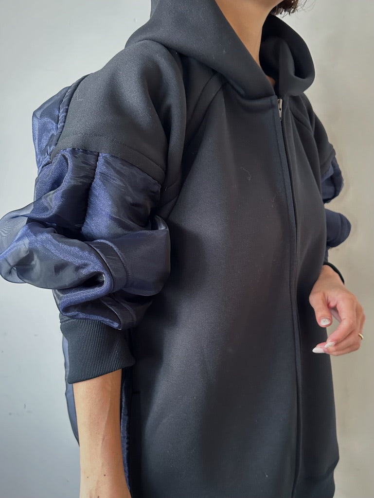 Bonding sweat hoodie / BLACK
