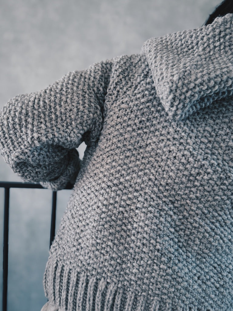 Hand made hoodie / NATURAL-GRAY