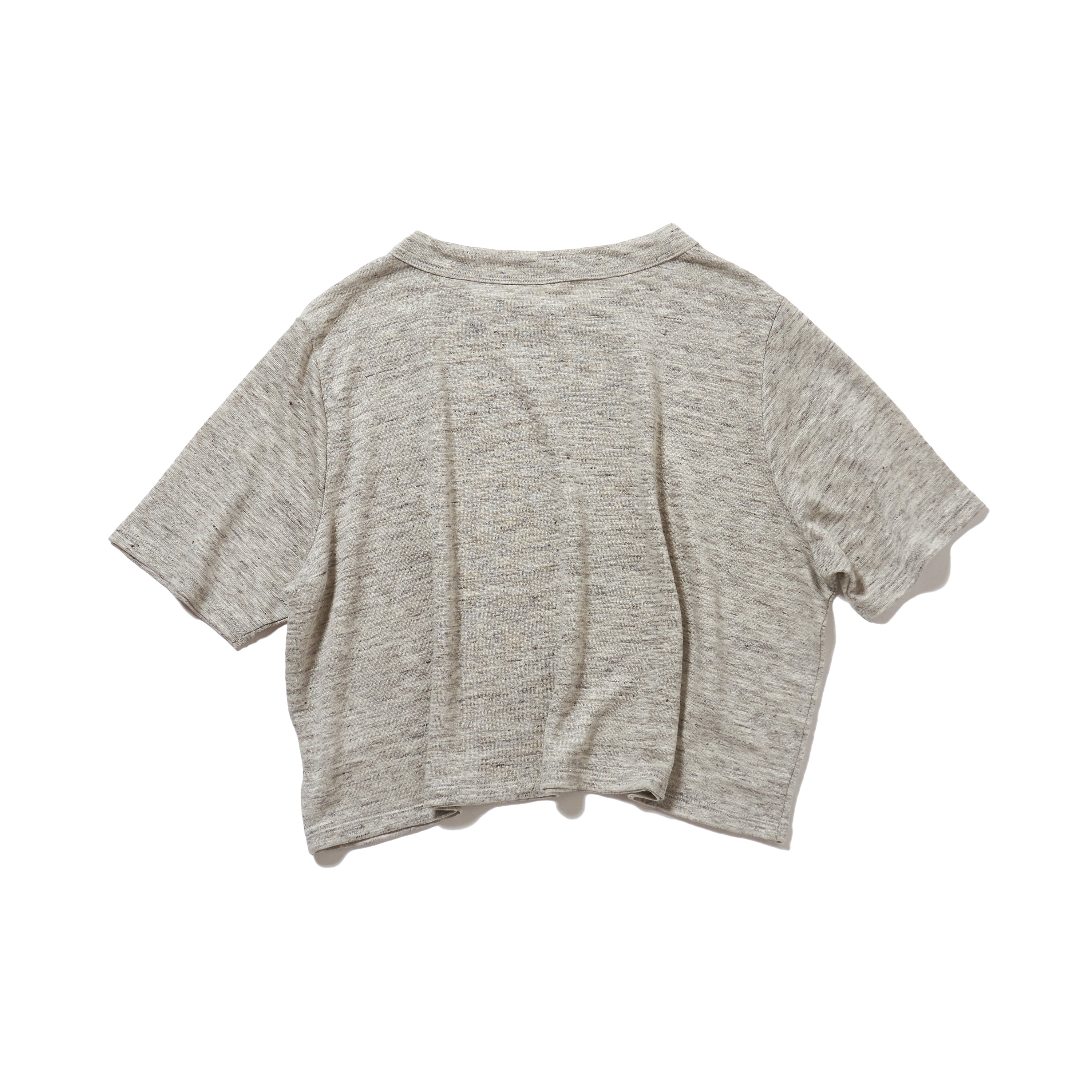 Linen short tee / GRAY