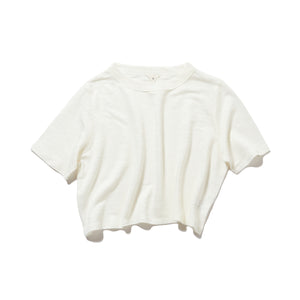 Linen short tee / WHITE