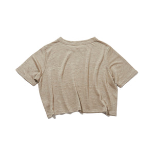 Linen short tee / OATMEAL