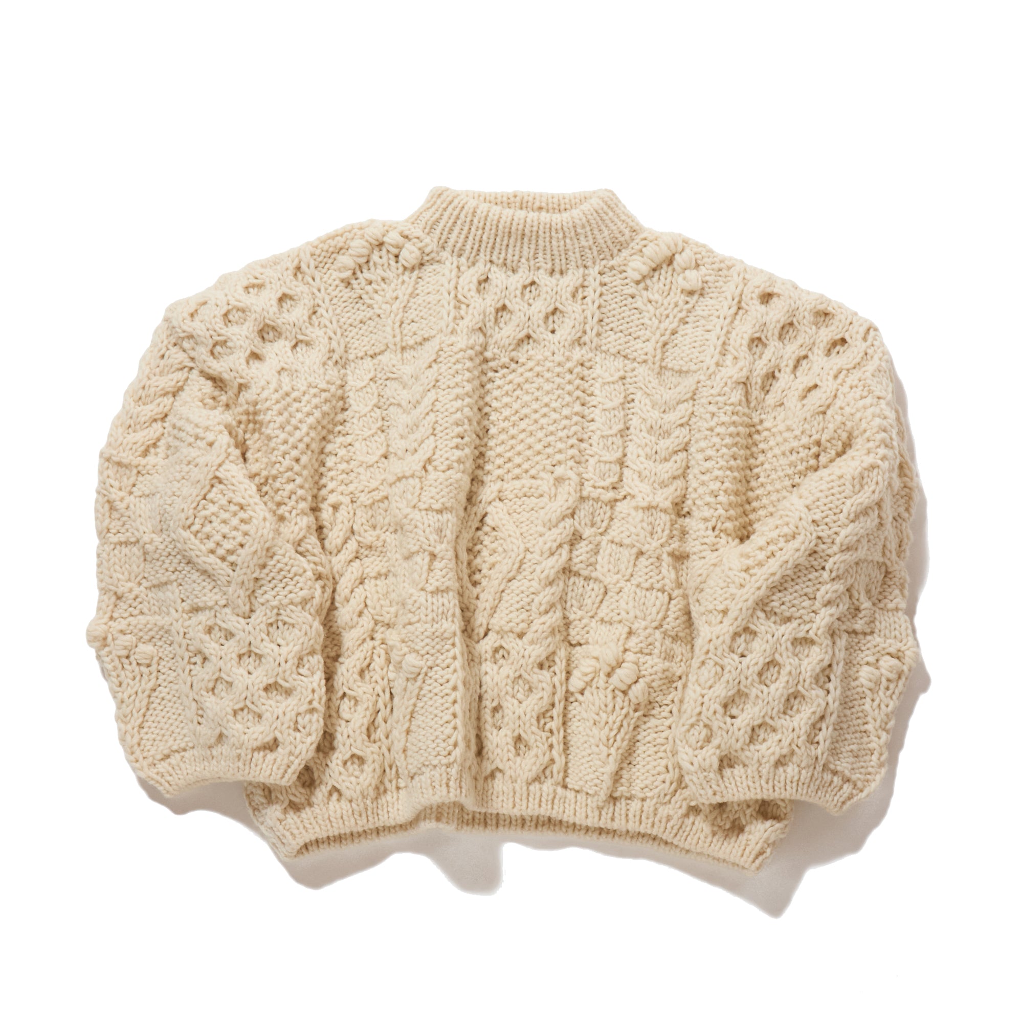 Hand made pull-over / WHITE