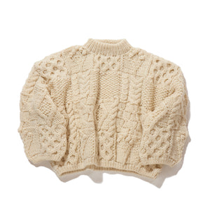 Hand made pull-over / WHITE