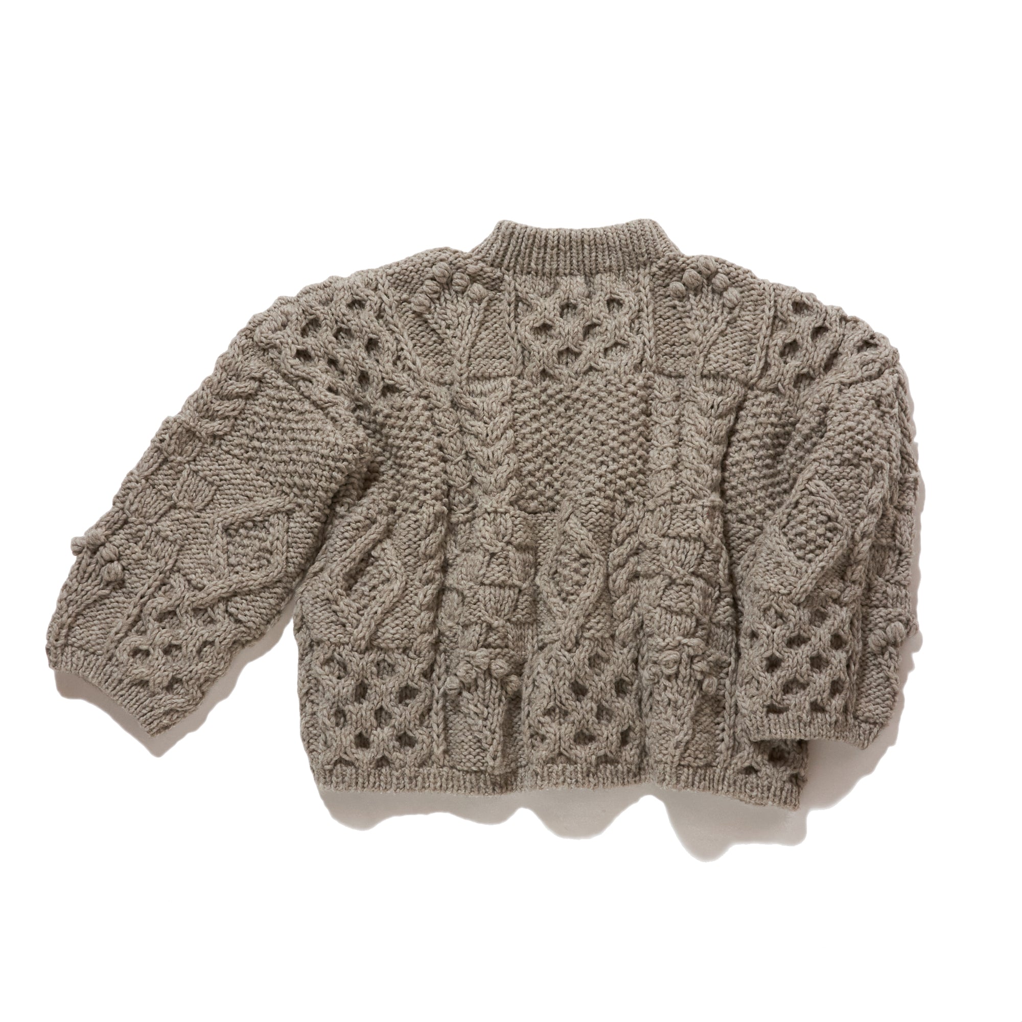 Hand made pull-over / NATURAL-GRAY