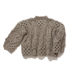 Hand made pull-over / NATURAL-GRAY