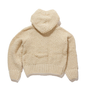 Hand made hoodie / WHITE