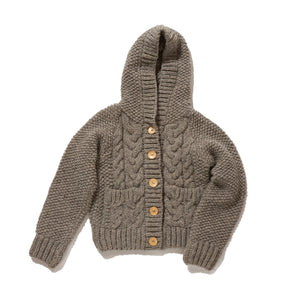 Hand made hoodie / NATURAL-GRAY