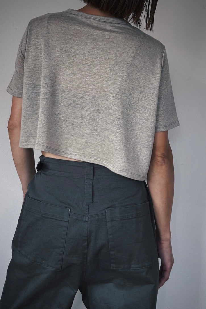 Linen short tee / OATMEAL