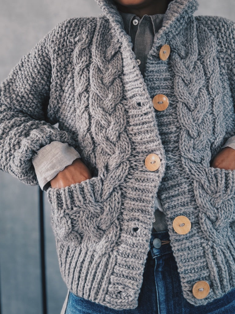 Hand made hoodie / NATURAL-GRAY