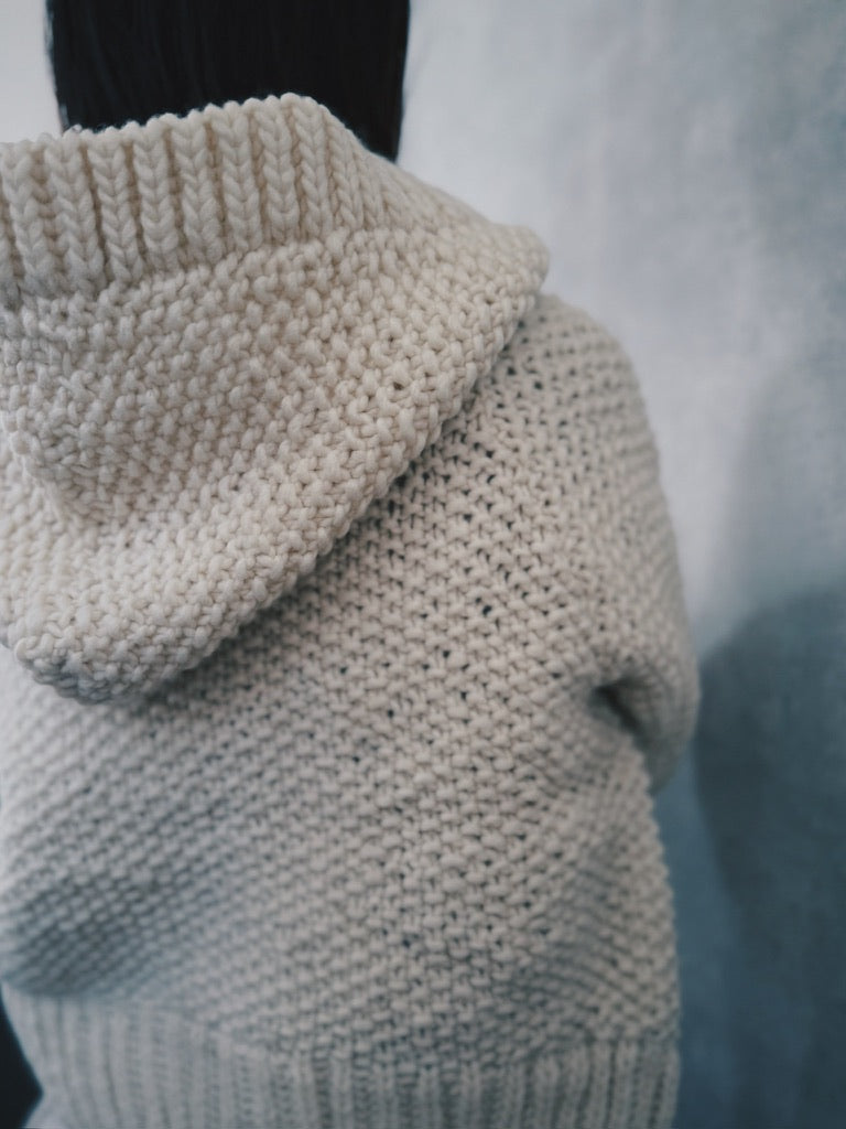 Hand made hoodie / WHITE