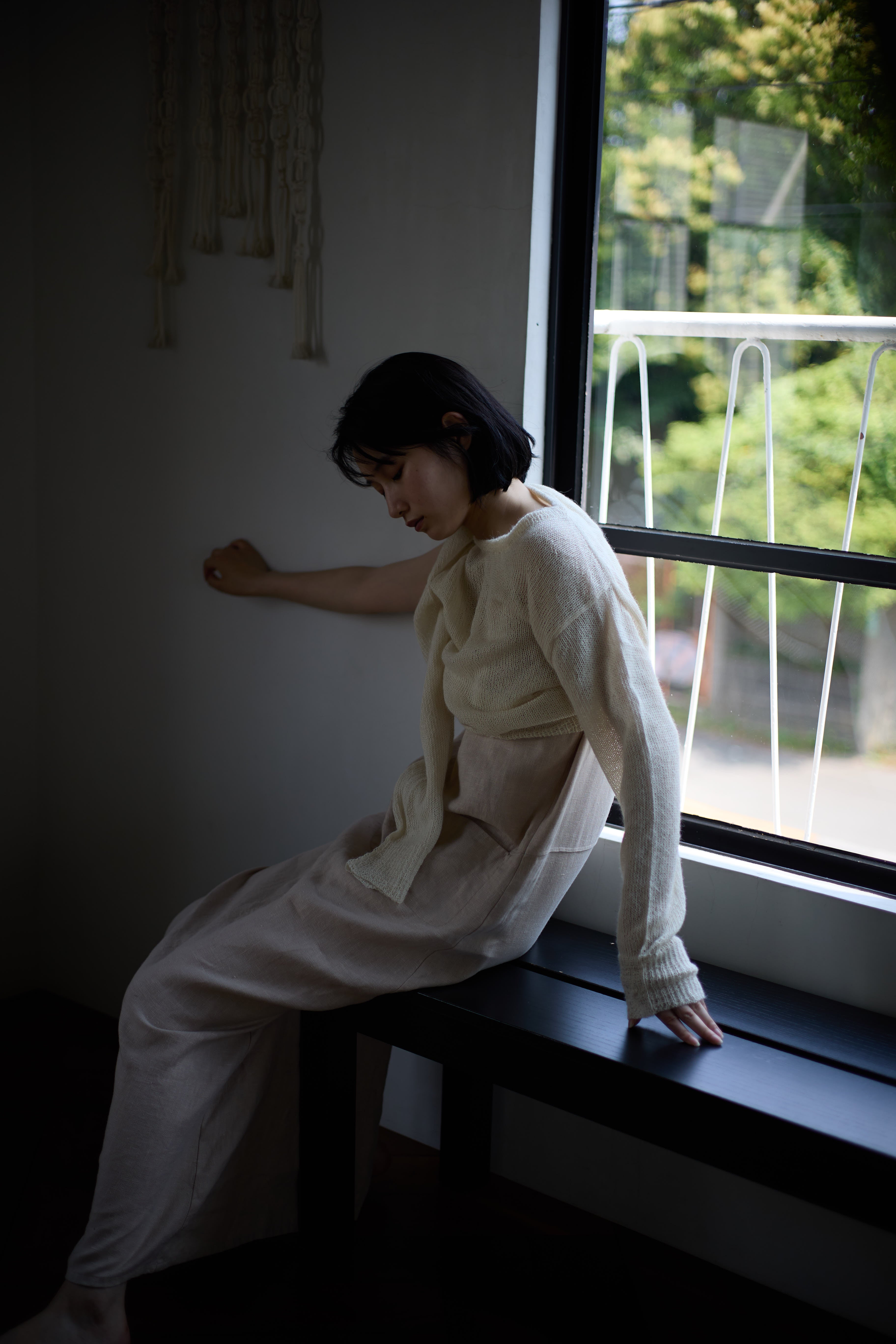 Heavy linen one-piece / ECRU