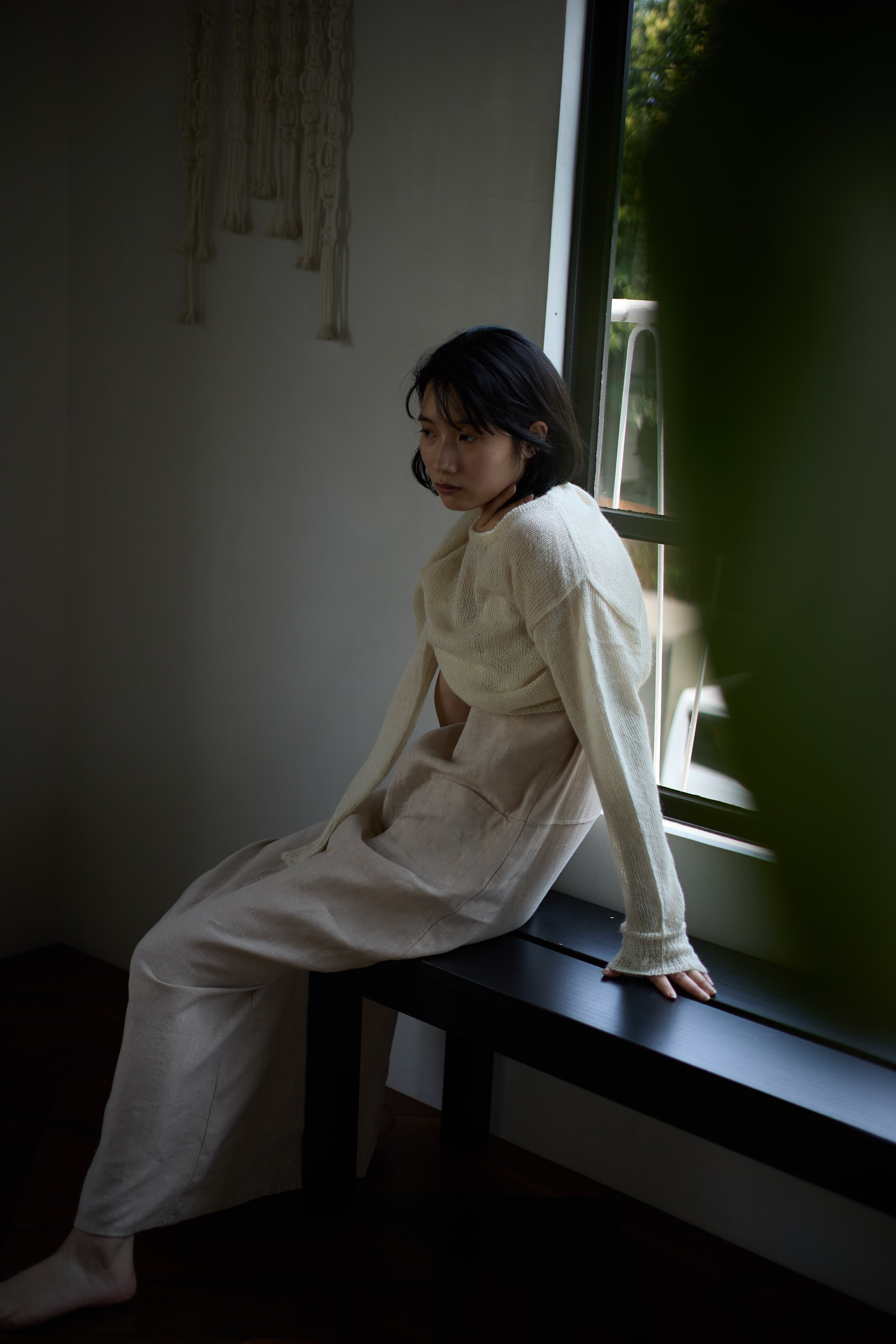 Heavy linen one-piece / ECRU