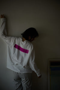 Paint long sleeve tee / WHITE