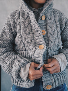 Hand made hoodie / NATURAL-GRAY