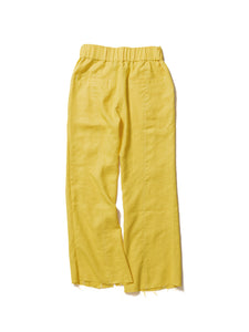 Slit easy slacks / YELLOW