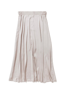 Vintage satin long skirt / SAND