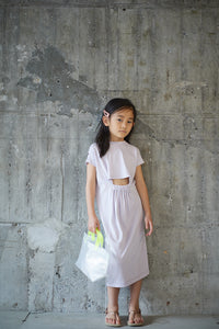 -KIDS- Cotton rayon long dress / LILAC