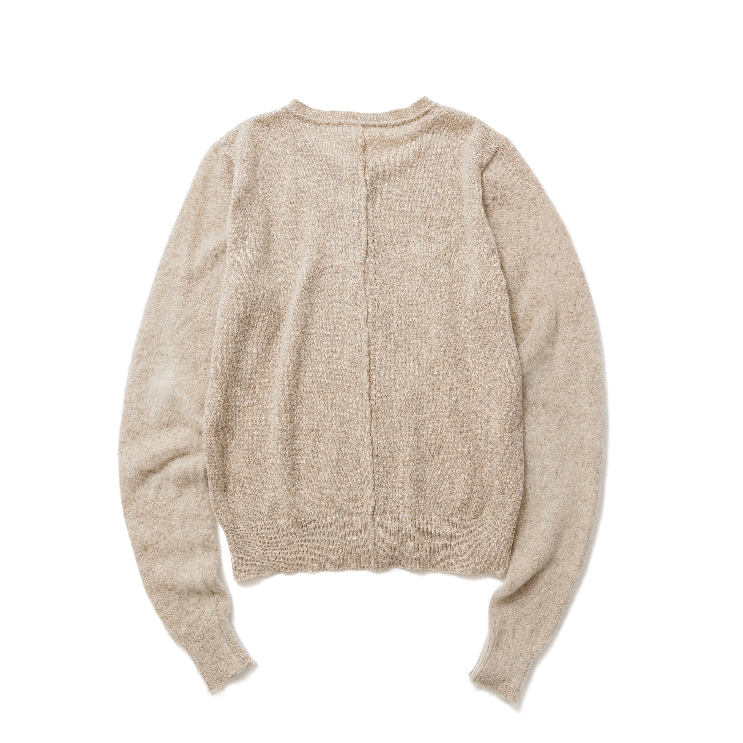 Fluffy sleeve cardigan / SAND
