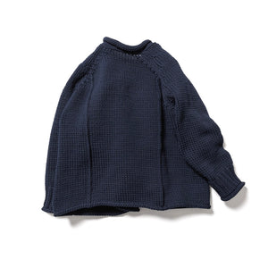 Low gauge knit cardigan / NAVY