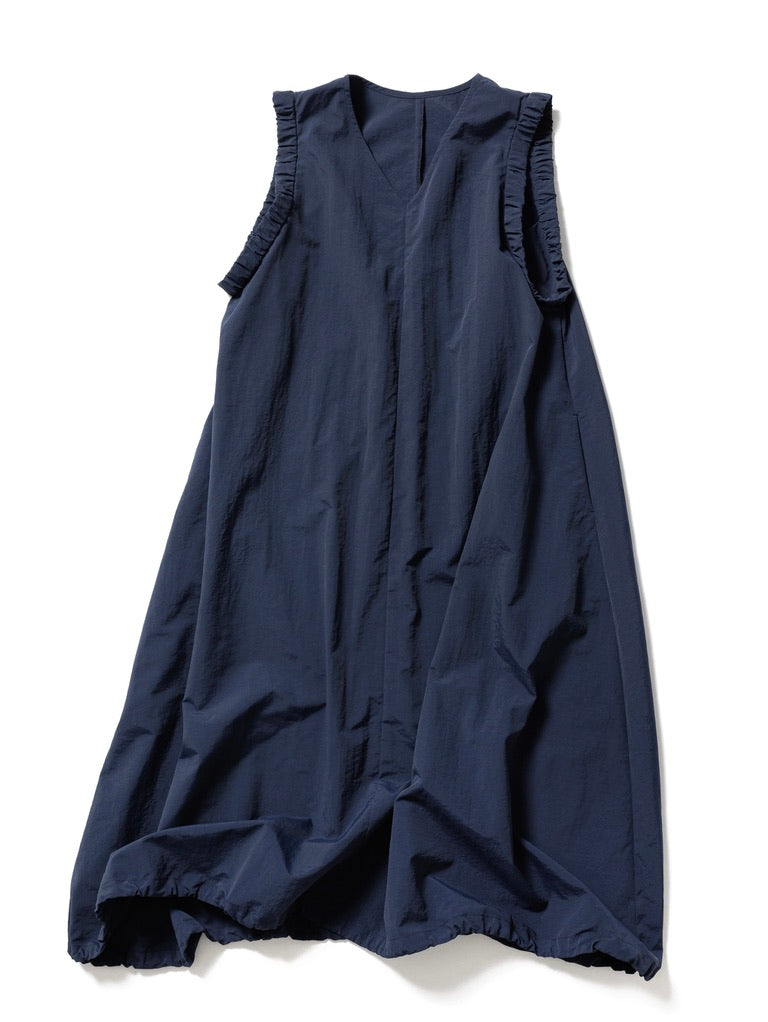 Water repellent long dress / NAVY