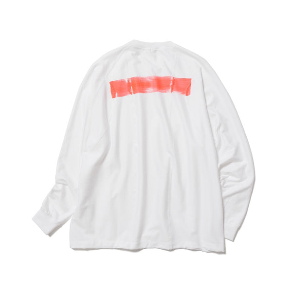 Paint long sleeve tee / WHITE