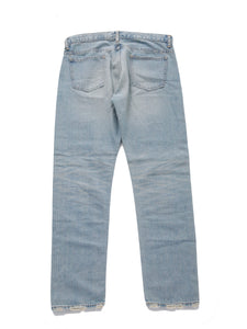 Damage denim pants / LIGHT-BLUE