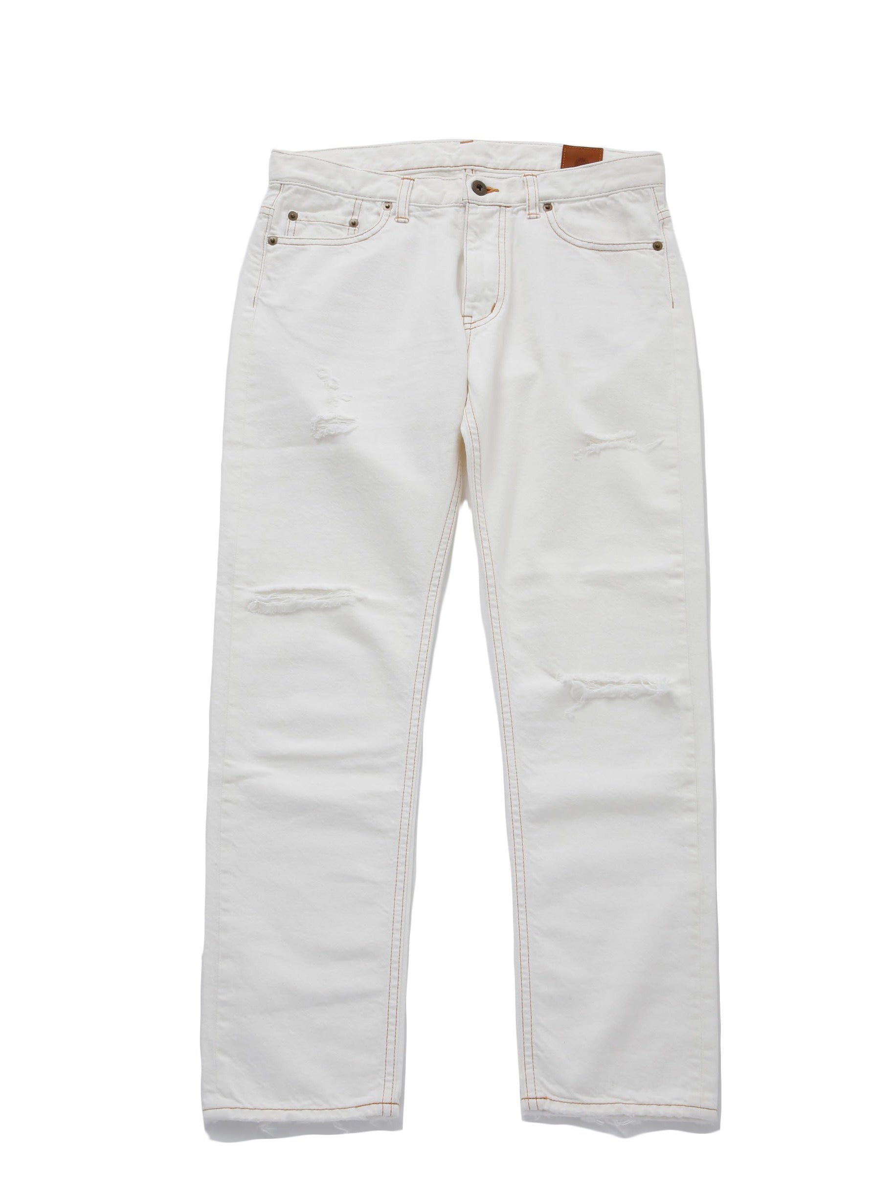 Damage denim pants / WHITE