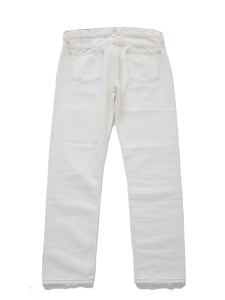 Damage denim pants / WHITE