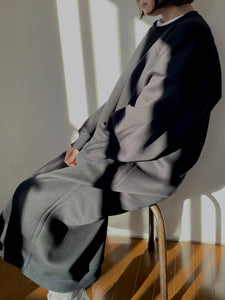Pipe bonding sweat dress / BLACK
