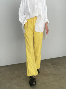 Slit easy slacks / YELLOW