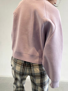 Big knit pullover / LILAC