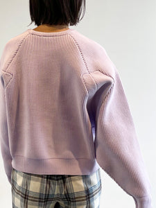 Big knit pullover / LILAC