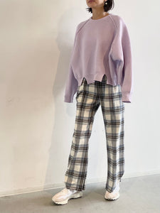 Big knit pullover / LILAC