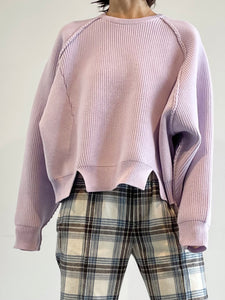 Big knit pullover / LILAC