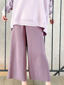 Loose knit pants / LILAC